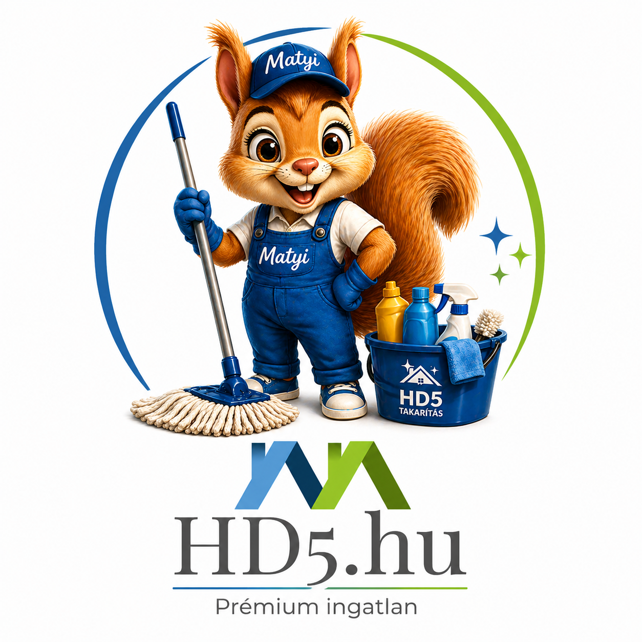 Matyi, a HD5 társasházi takarítás mókus kabalafigurája